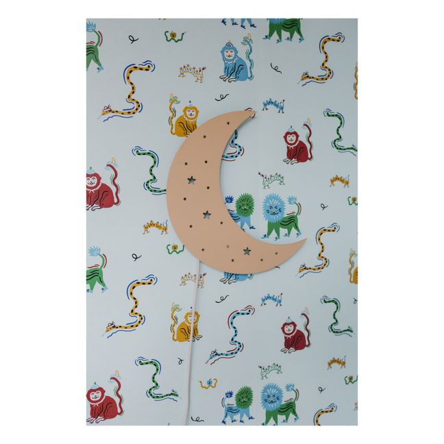Monkey Fun Wallpaper - Marie Assénat x Nofred | Light blue