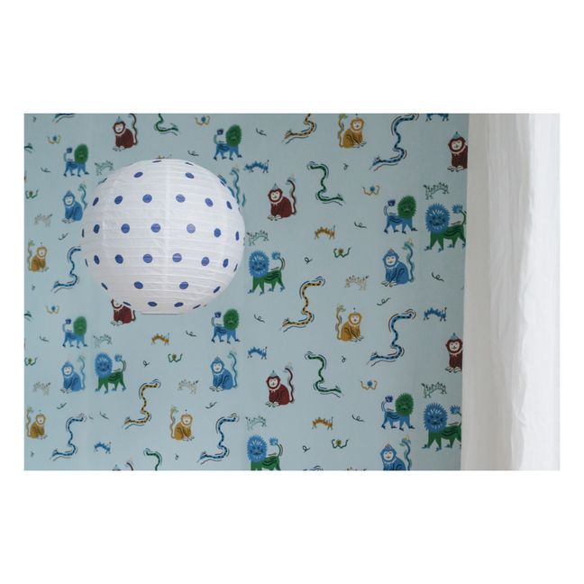 Monkey Fun Wallpaper - Marie Assénat x Nofred Light blue