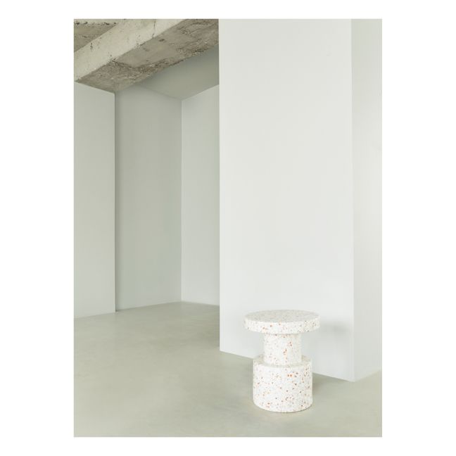 Tabouret Bit en plastique recyclé | Blanc