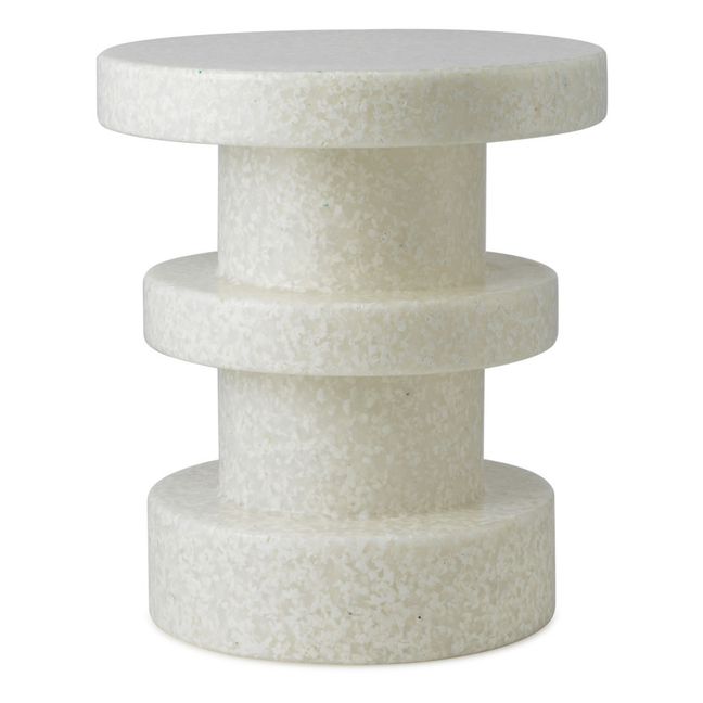 Bit Stack Recycled Plastic Stool | White