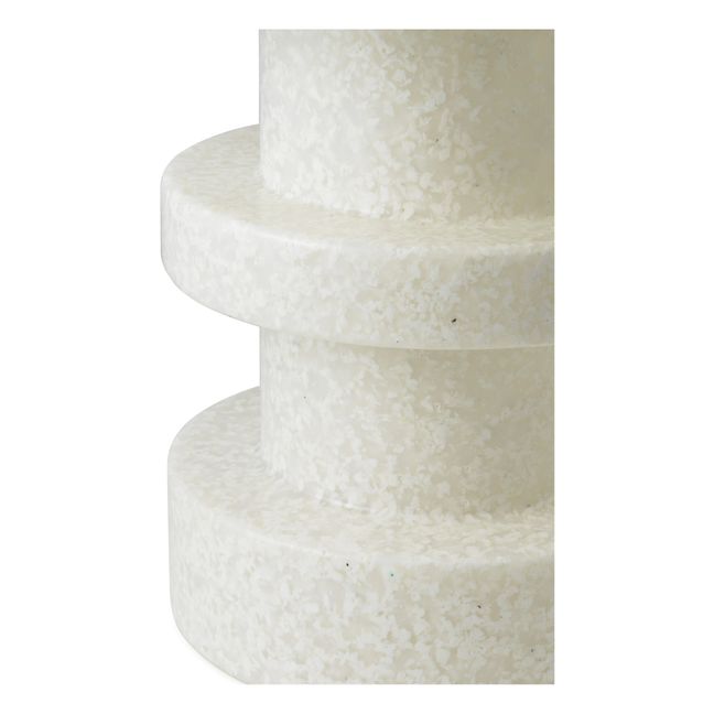 Taburete Bit Stack de plástico reciclado | Blanco