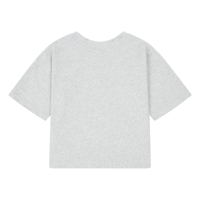 T-Shirt dritta, in cotone biologico Grigio chino chiaro