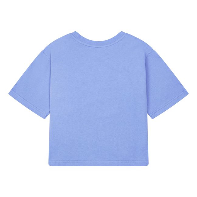 T-Shirt dritta, in cotone biologico Blu