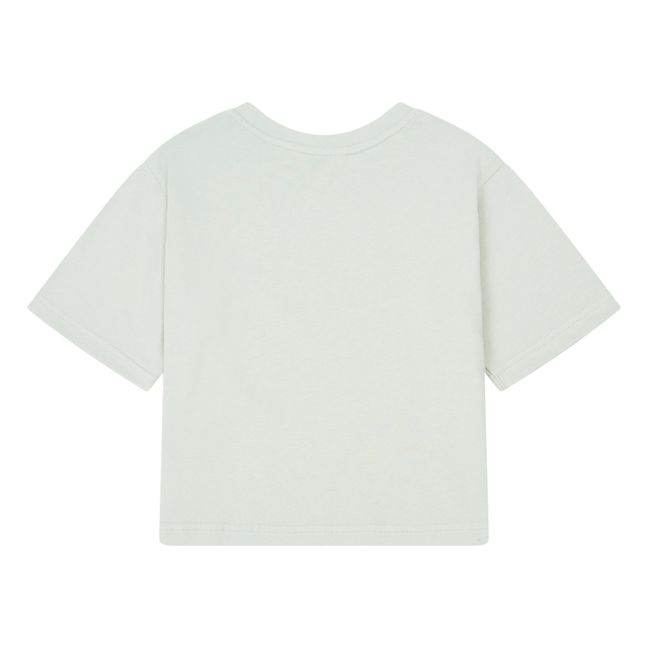 T-Shirt ampia, in cotone biologico Verde acqua