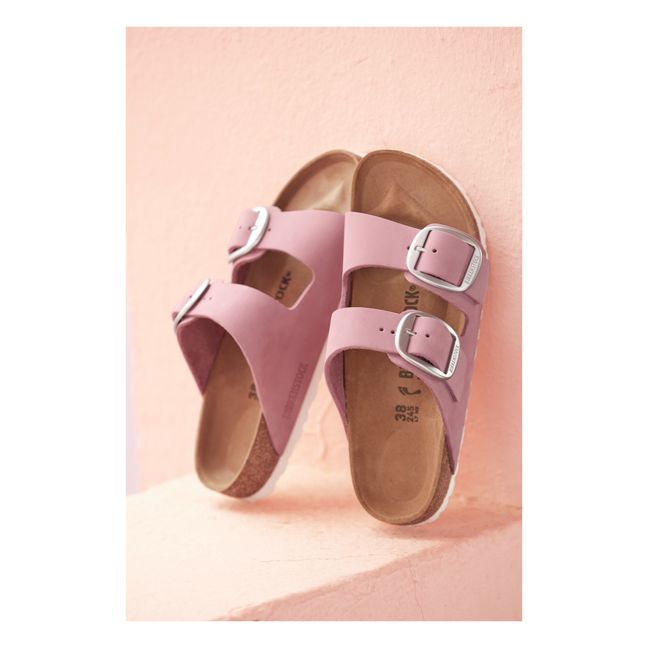 Arizona Big Buckle Nubuck Leather Sandals - Adult Collection - Rosa antico