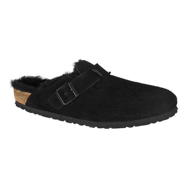 Boston VL Suede Clogs - Adult Collection - Negro