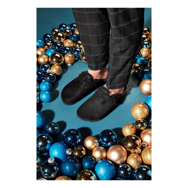 Boston VL Suede Clogs - Adult Collection - Nero