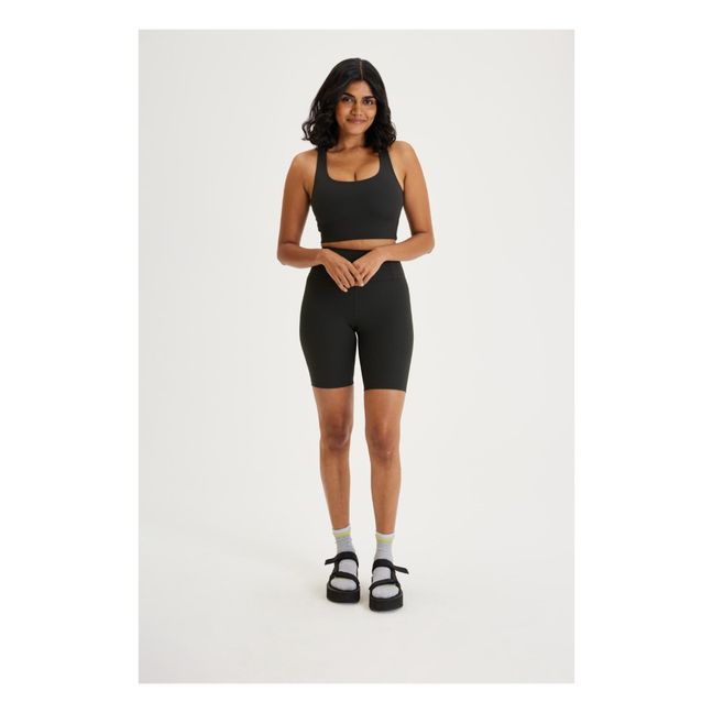 Paloma Recycled Fibre Sports Crop Top | Black