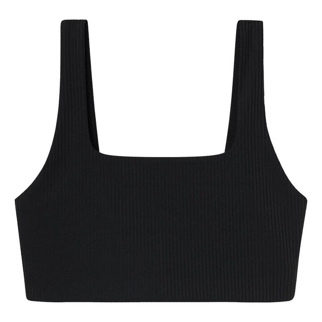 Tommy Recycled Fibre Sports Crop Top | Negro