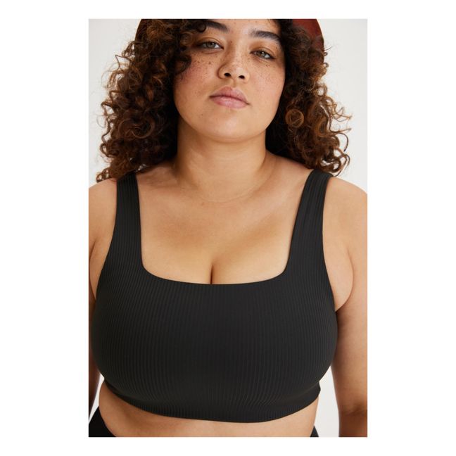 Tommy Recycled Fibre Sports Crop Top Negro