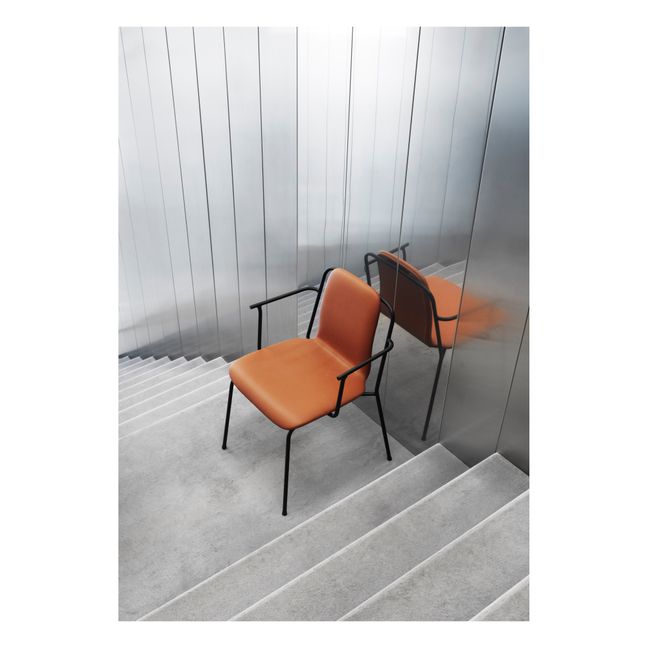 Chaise Studio avec accoudoirs | Brun
