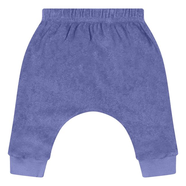 Pantalón de tejido rizo y algodón orgánico Bastiaan Azul Rey