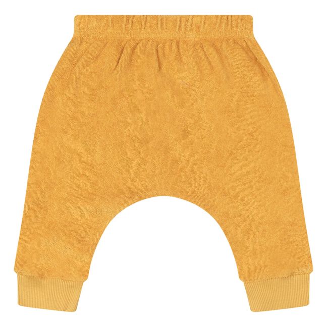 Pantalón de tejido rizo y algodón orgánico Bastiaan Amarillo