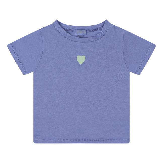 Theo Organic Cotton Heart T-shirt Azul Rey
