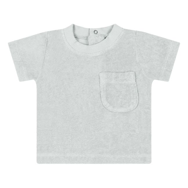 Stijn Organic Cotton Terry Cloth T-shirt Hellblau