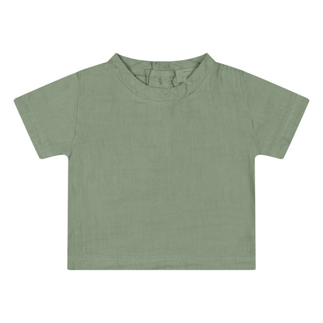 Camiseta de algodón orgánico Twan Verde