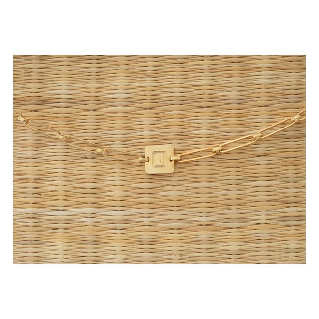 Gourmette Dual-Material Reed Bag | Natural