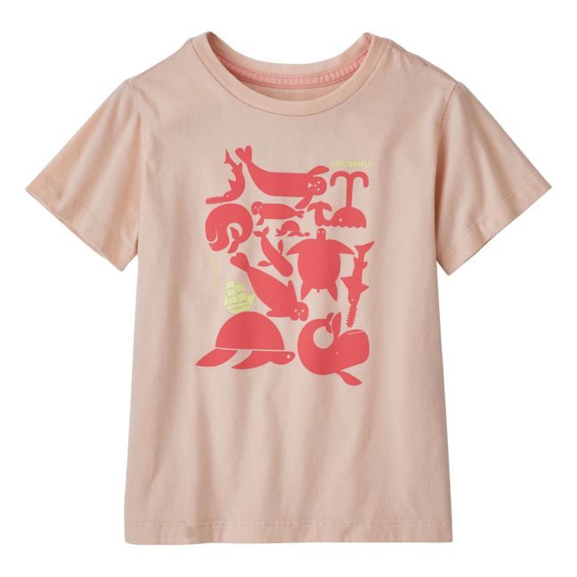 T-shirt Live Simply, in cotone biologico Rosa
