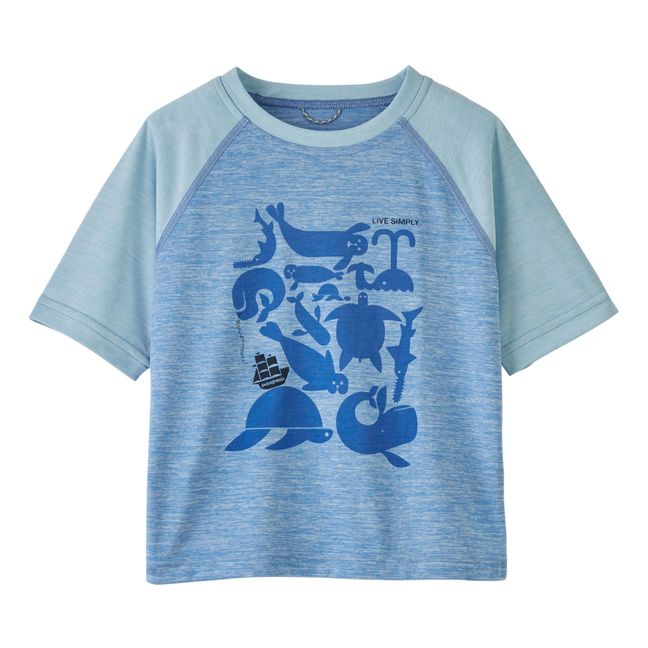 T-shirt Anti-UV, in materiale riciclato  Blu