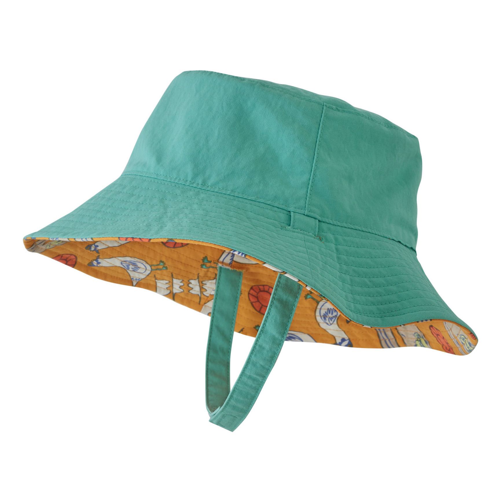Recycled Reversible Bucket Hat Yellow 