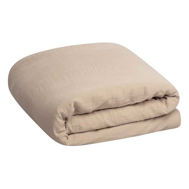 Bettbezug aus Baumwollmusselin | Olive