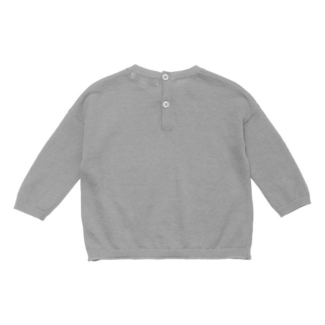 Todea Linen and Cotton Baby Jumper Gris