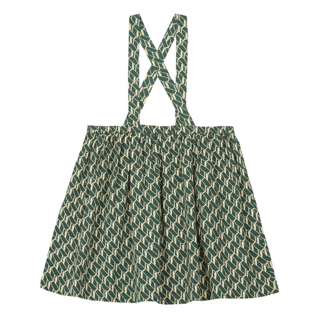 Aralia Suspender Skirt Green