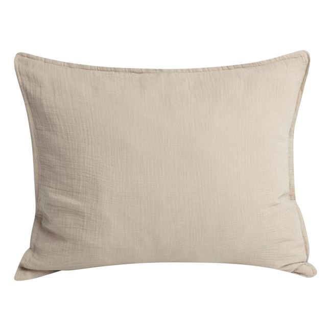 Taie d'oreiller en mousseline de coton | Olive