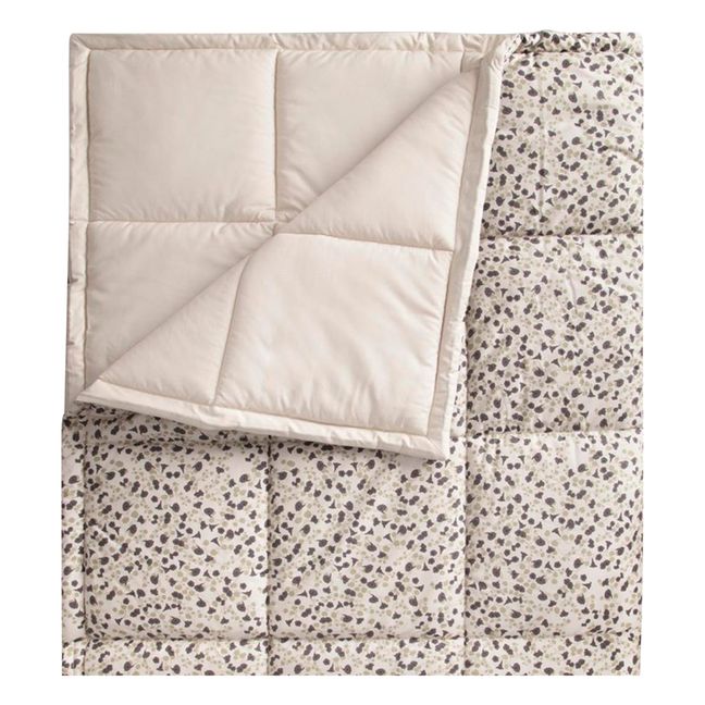 Imperial Cress Cotton Percale Quilted Blanket Grau