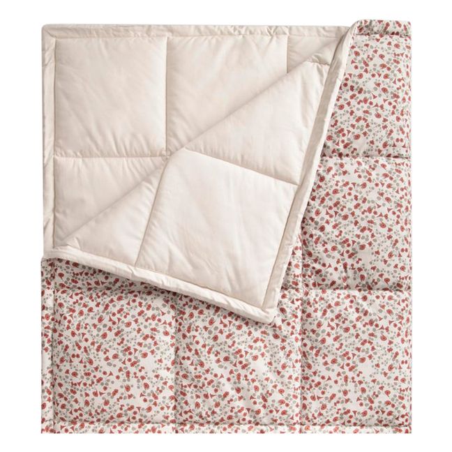 Royal Cress Cotton Percale Quilted Blanket Rosso
