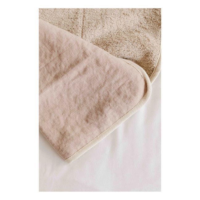 Matelas à langer de voyage en lin | Rose poudré