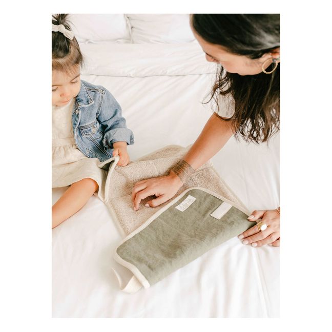 Linen Travel Changing Mat | Khaki