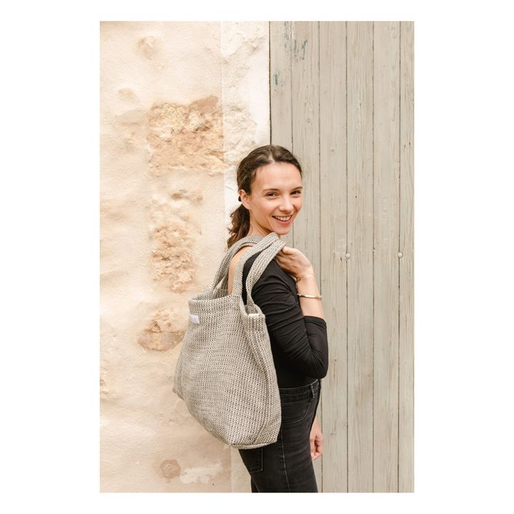 Linen Tote Bag | Dark grey- Product image n°5