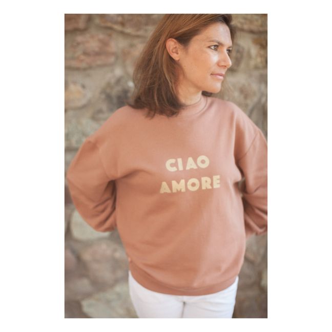 Sweatshirt Bio-Baumwolle Marine - Damenkollektion - Altrosa