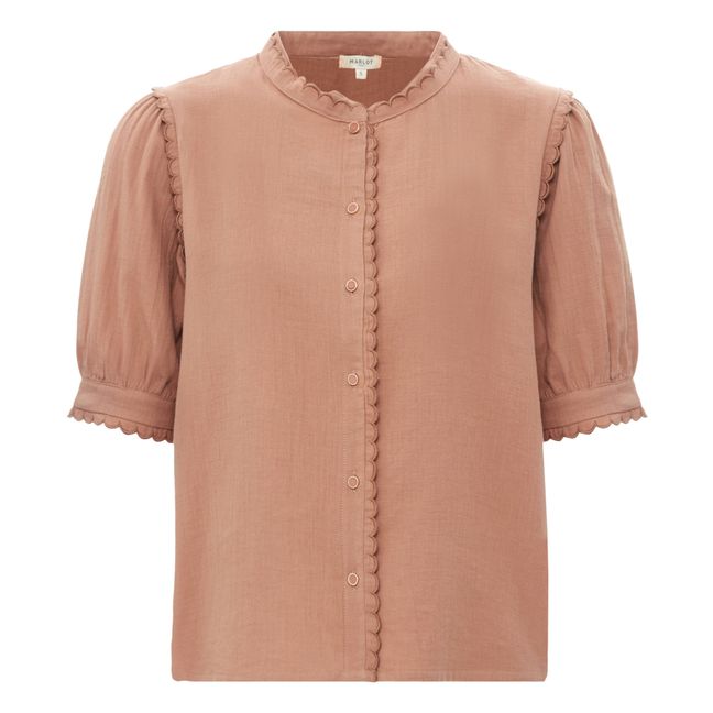 Blusa gasa de algodón Alba - Colección Mujer  | Rosa Viejo