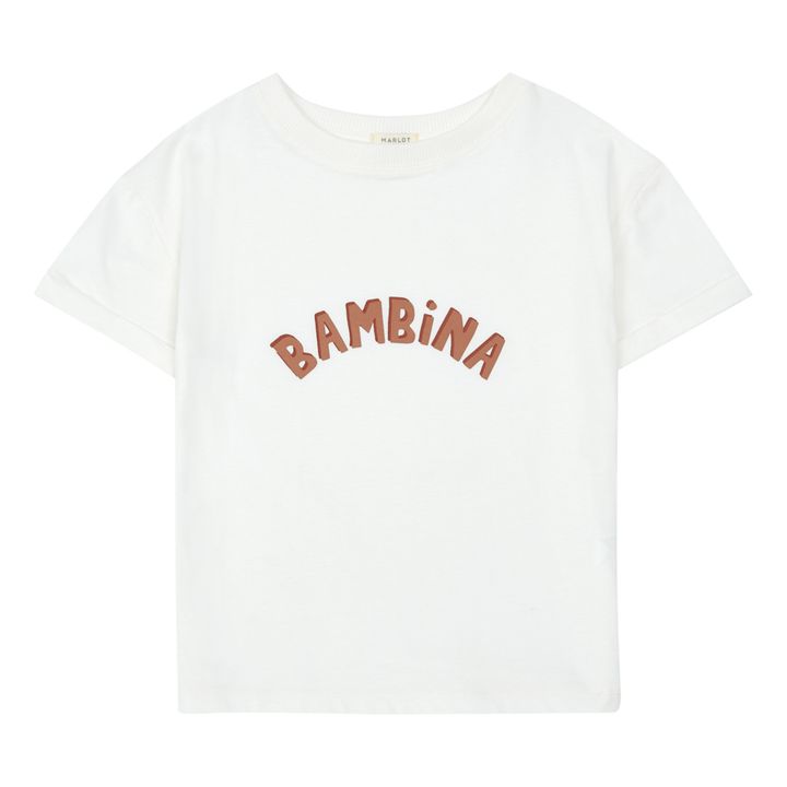 T-Shirt Mini Amore, in cotone biologico | Ecru- Immagine del prodotto n°0