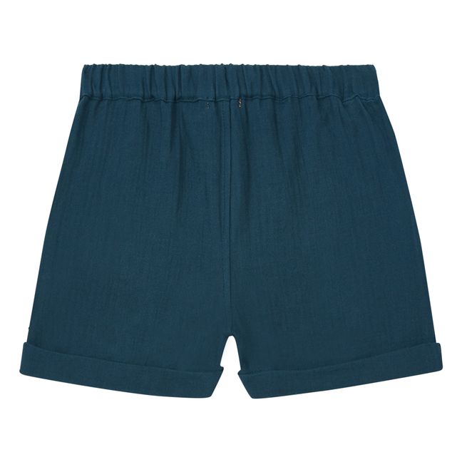 Exklusivität Marlot x Smallable - Shorts aus Baumwollgaze Ernest  Navy