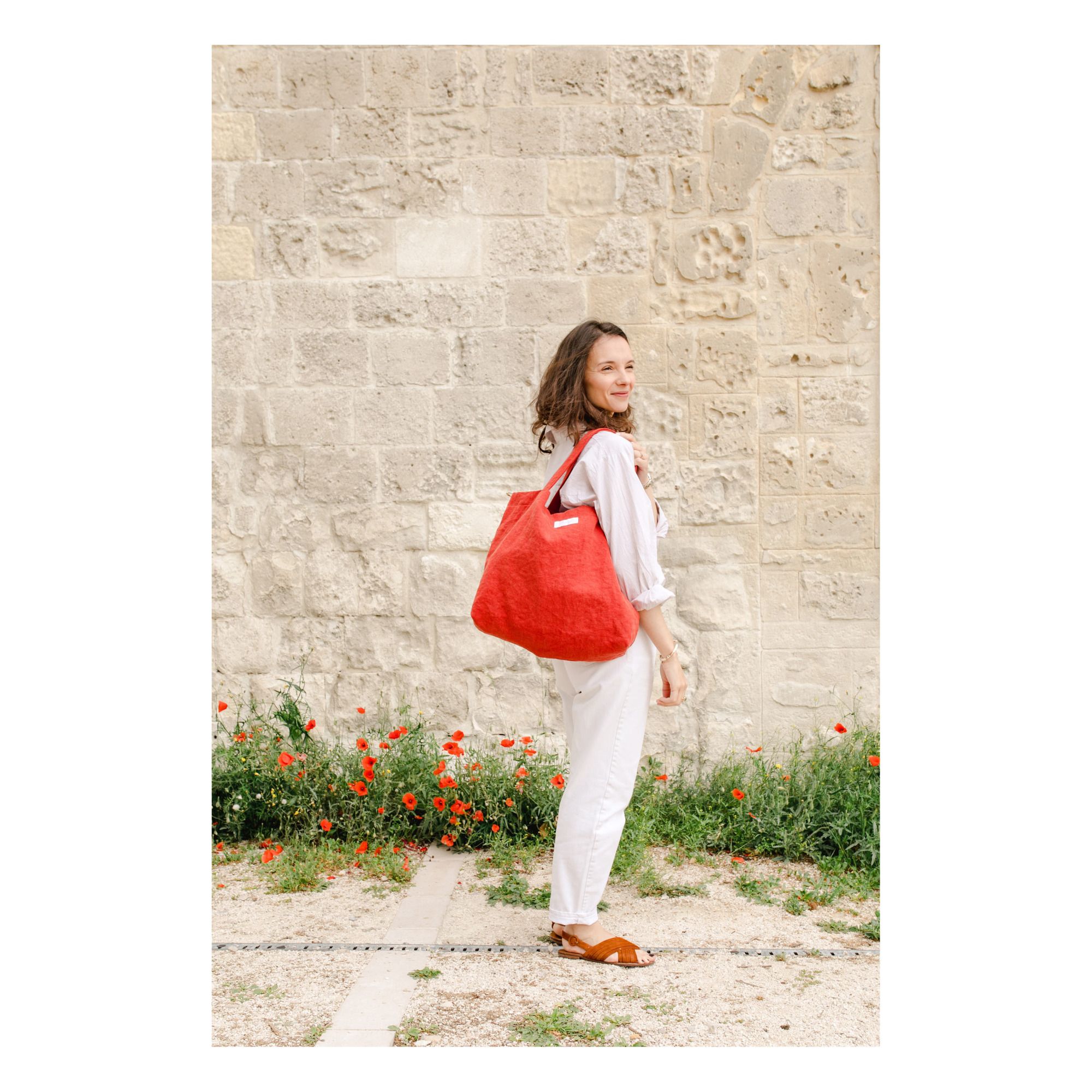 Linen Tote Bag Poppy- Product image n°1
