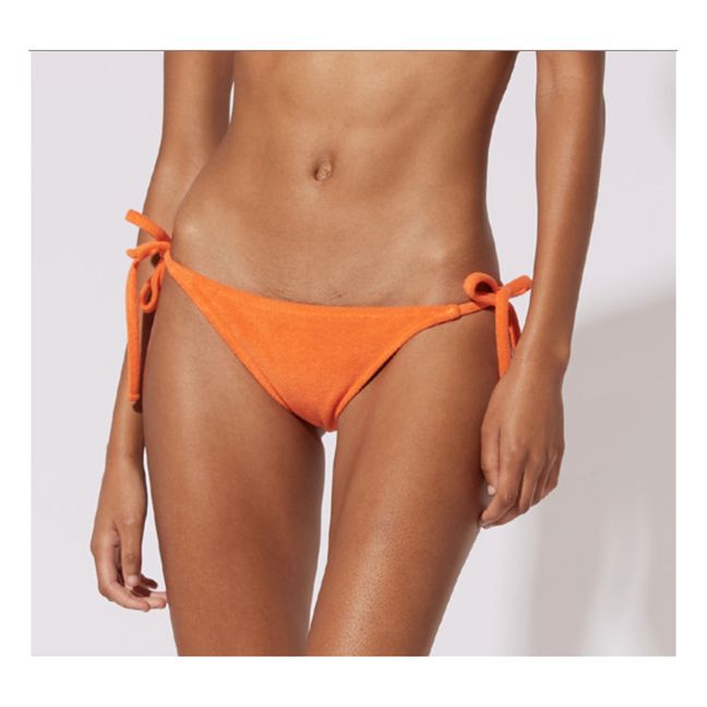 Iris Terry Bikini Bottoms Arancione