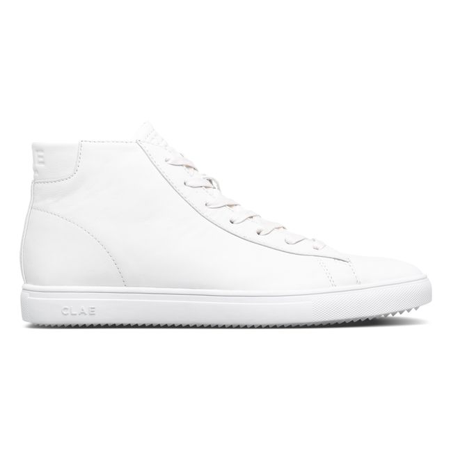 Bradley Mid-Top Leather Sneakers White