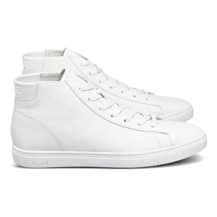 Bradley Mid-Top Leather Sneakers Blanco- Imagen del producto n°7