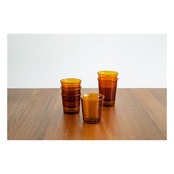 Cast Single Wall Glass - 250 ml | Amber- Product image n°4