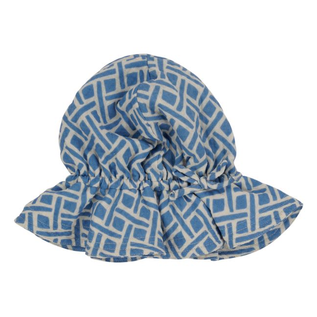 Sombrero gasa de algodón orgánico Mauriel Azul