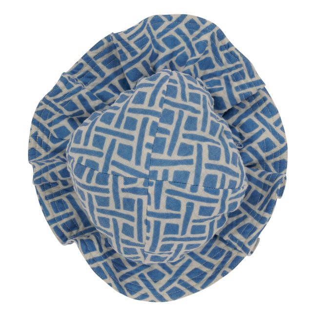 Mauriel Organic Cotton Muslin Hat Blu
