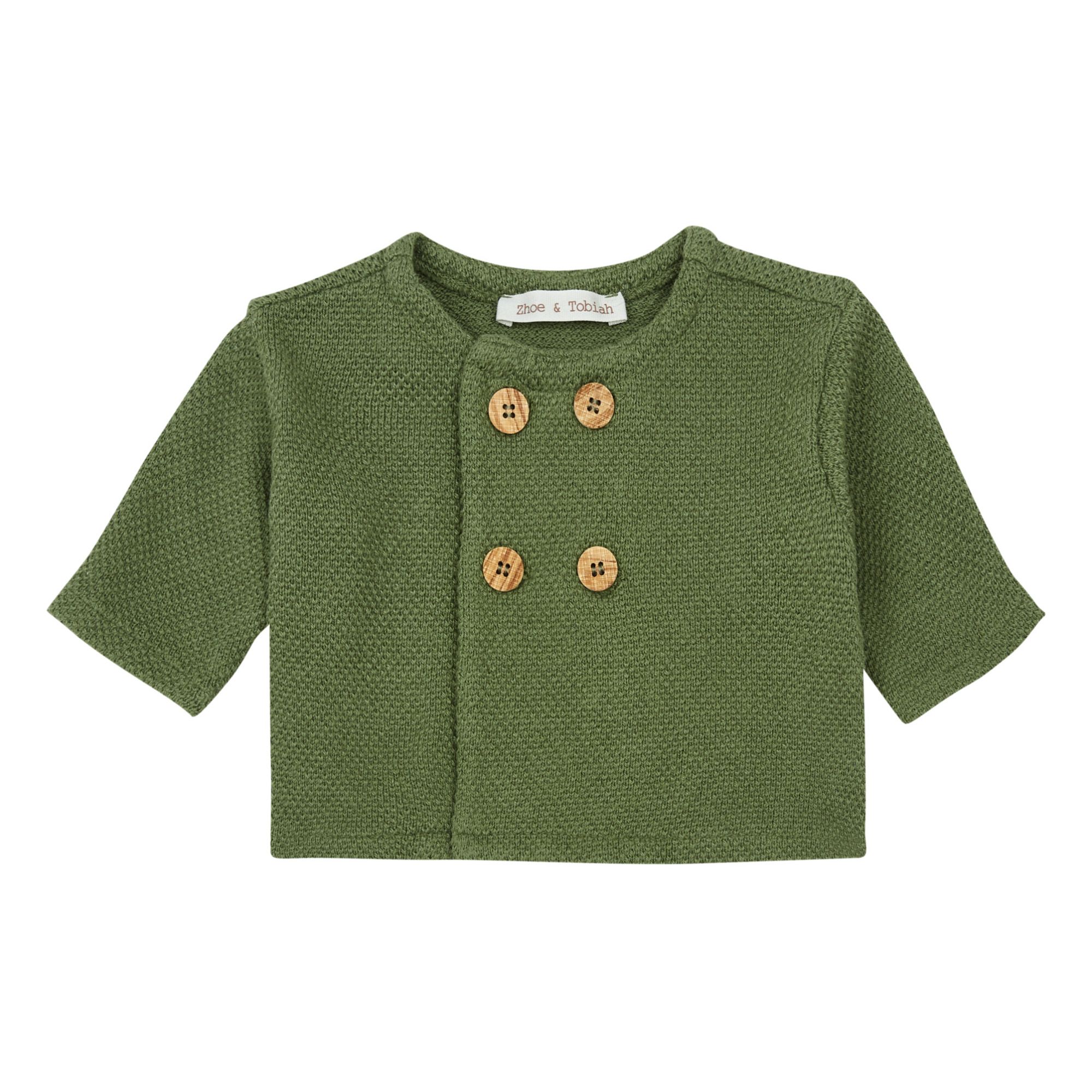 green cardigan button up