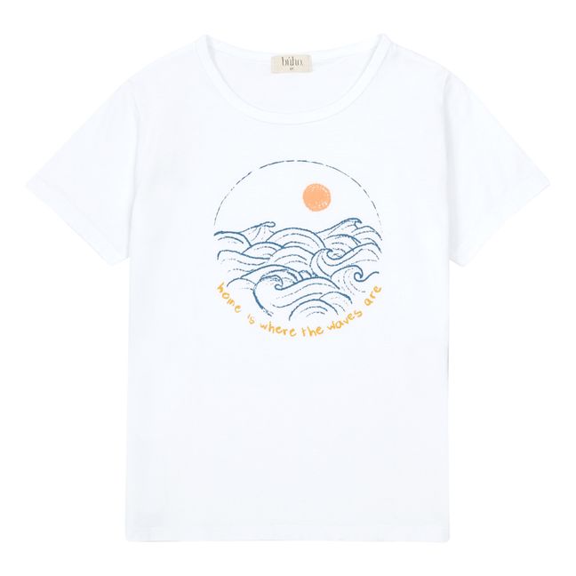 Organic Cotton Wave T-shirt Ecru