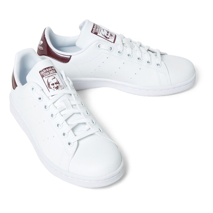 Stan Smith Leather Lace-Up Sneakers | Plum- Product image n°1