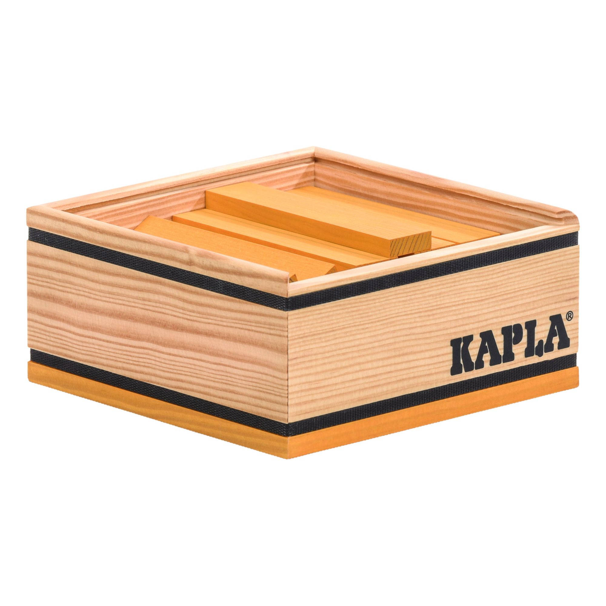 Kapla - Building Block Set - 40 Pieces - Yellow
