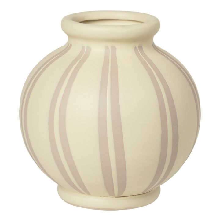 Wilma Ceramic Vase | Sand- Product image n°0