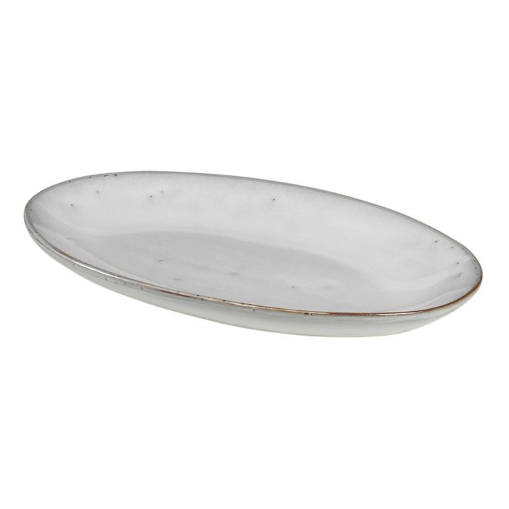 Nordic Sand Oval Dish | Light grey- Product image n°0